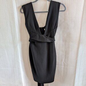 Dance & Marvel Sleeveless Deep-V Bodycon Mini Dress Size Small Plunge neckline